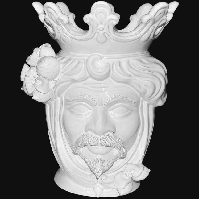 Testa h 40 limoni white line maschio - Teste di moro moderne Sofia Ceramiche