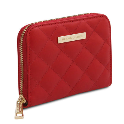 Teti - Exclusive zip around soft quilted leather wallet | TL142319