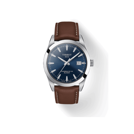 Tissot Gentleman Powermatic 80 Silicium – Automatico, Swiss Made, Blu e Marrone, 40mm – T127.407.16.041.00