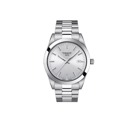 Tissot Gentleman T1274101103100 – Orologio uomo quarzo bianco, cassa acciaio 40 mm, vetro zaffiro antigraffio