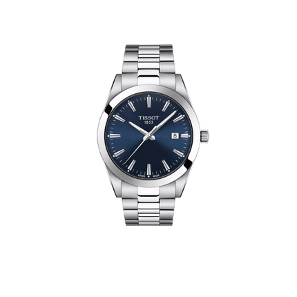 Tissot Gentleman T127.410.11.041.00 – Orologio uomo quarzo svizzero, quadrante blu, vetro zaffiro, cassa acciaio 40 mm