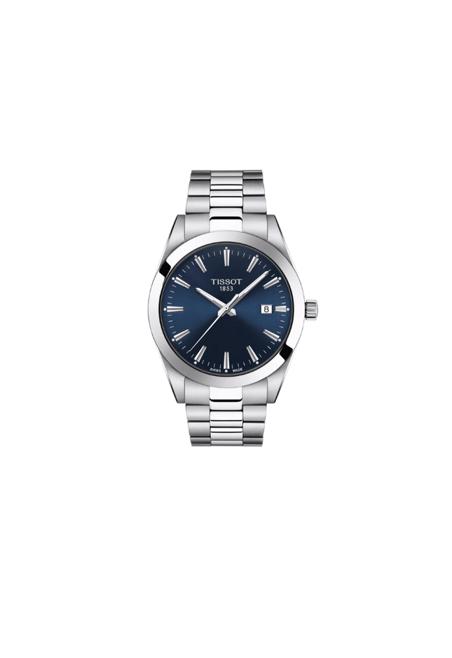 Tissot Gentleman T127.410.11.041.00 – Orologio uomo quarzo svizzero, quadrante blu, vetro zaffiro, cassa acciaio 40 mm