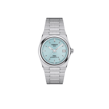 Tissot PRX 35mm – Orologio Automatico Swiss Made, Quadrante Azzurro Ghiaccio, Acciaio, Ref. T137.207.11.351.00