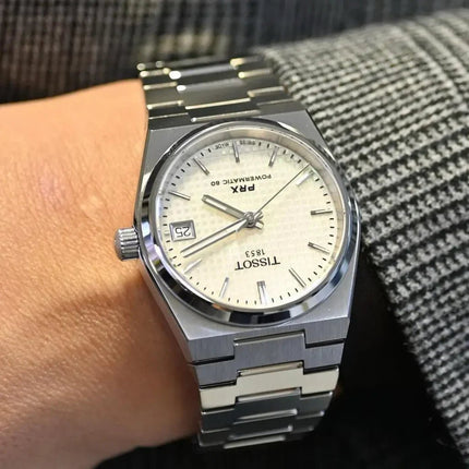 Tissot PRX 35mm – Orologio Automatico Swiss Made, Quadrante Bianco, Acciaio, Ref. T137.207.11.111.00