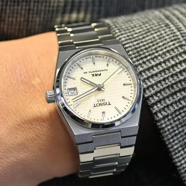 Tissot PRX 35mm – Orologio Automatico Swiss Made, Quadrante Bianco, Acciaio, Ref. T137.207.11.111.00