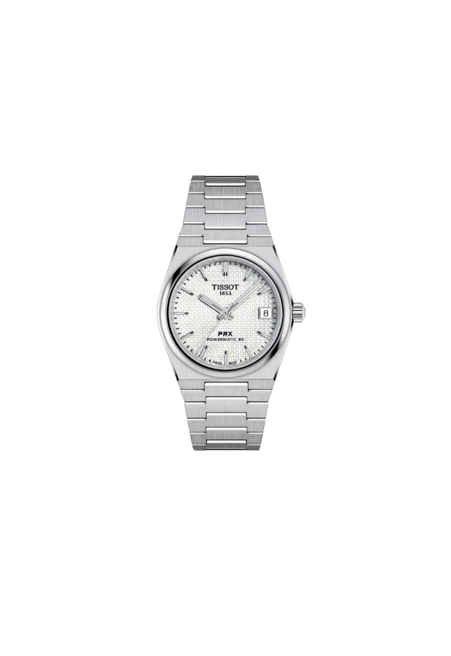 Tissot PRX 35mm – Orologio Automatico Swiss Made, Quadrante Bianco, Acciaio, Ref. T137.207.11.111.00