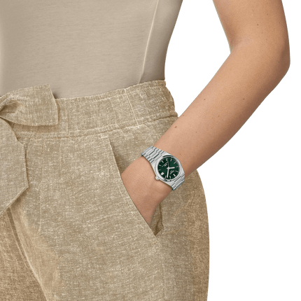 Tissot PRX 35mm – Orologio Automatico Swiss Made, Quadrante Verde, Acciaio, Ref. T137.207.11.091.00