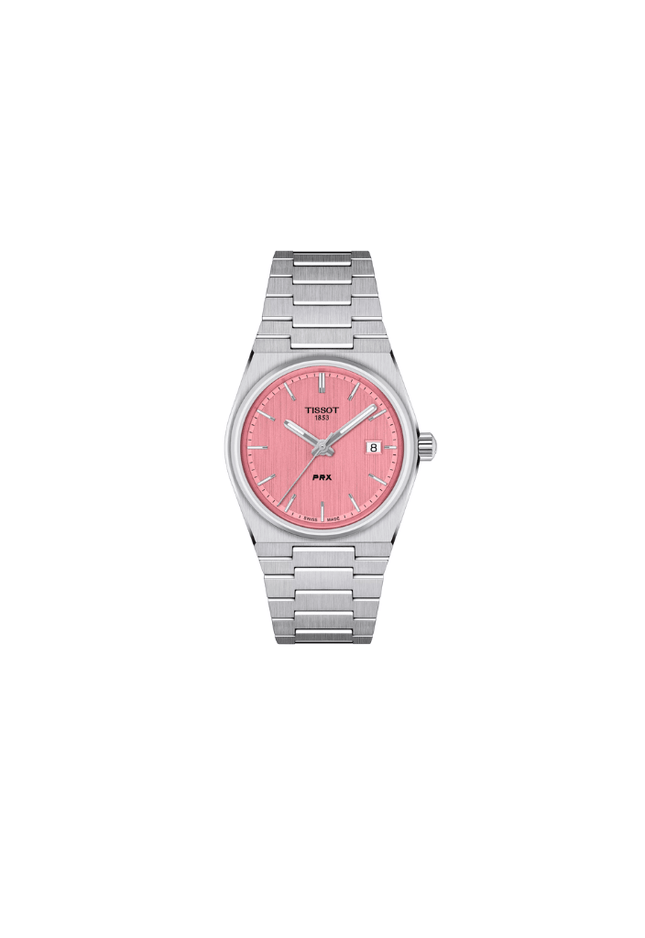 Tissot PRX 35mm – Orologio Quarzo Swiss Made, Quadrante Rosa, Acciaio, Ref. T137.210.11.331.00