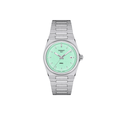 Tissot PRX 35mm – Orologio Quarzo Swiss Made, Quadrante Verde Menta, Acciaio, Ref. T137.210.11.091.00