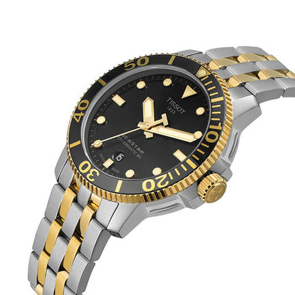 Tissot Seastar 1000 Automatic – Swiss Made, Nero e Oro, 43mm, Ref. T120.407.22.051.00