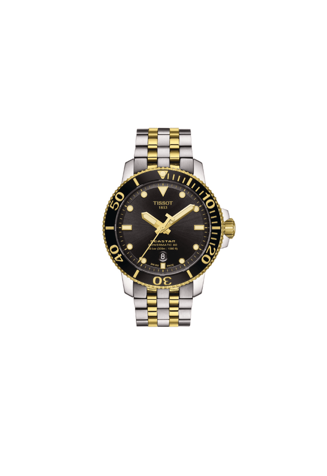 Tissot Seastar 1000 Automatic – Swiss Made, Nero e Oro, 43mm, Ref. T120.407.22.051.00