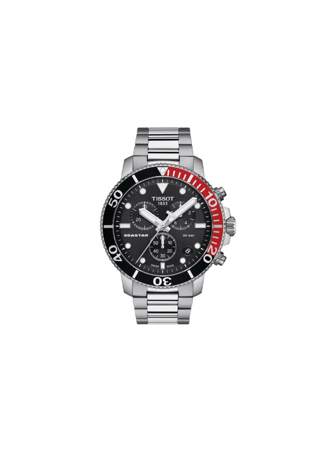 Tissot Seastar 1000 Chronograph – Quarzo Swiss Made, Nero, 45,5mm – Ref. T120.417.11.051.01