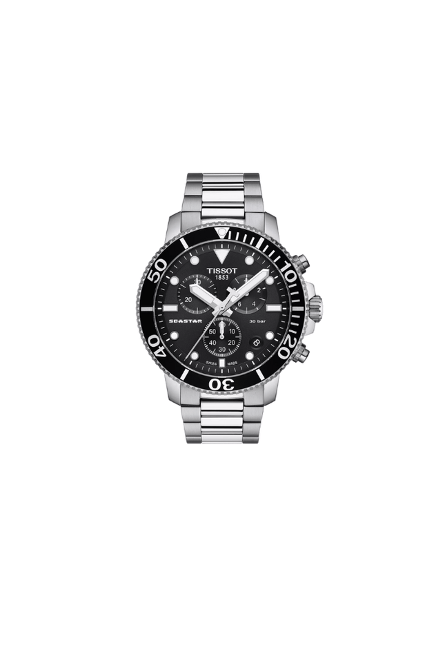 Tissot Seastar 1000 Chronograph – Quarzo Swiss Made, Nero, 45,5mm – T120.417.11.051.00
