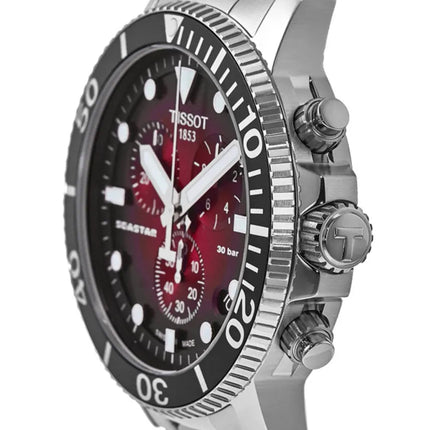 Tissot Seastar 1000 Chronograph – Quarzo Swiss Made – Rosso sfumato – 45,5mm – T120.417.11.421.00