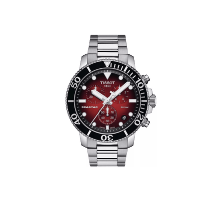 Tissot Seastar 1000 Chronograph – Quarzo Swiss Made – Rosso sfumato – 45,5mm – T120.417.11.421.00