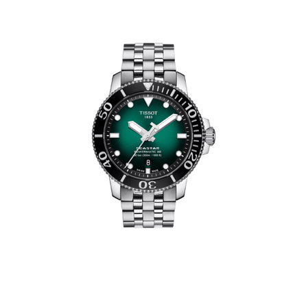 Tissot Seastar 1000 Powermatic 80 – Automatico Swiss Made, verde, 43mm – Cod. T120.407.11.091.01