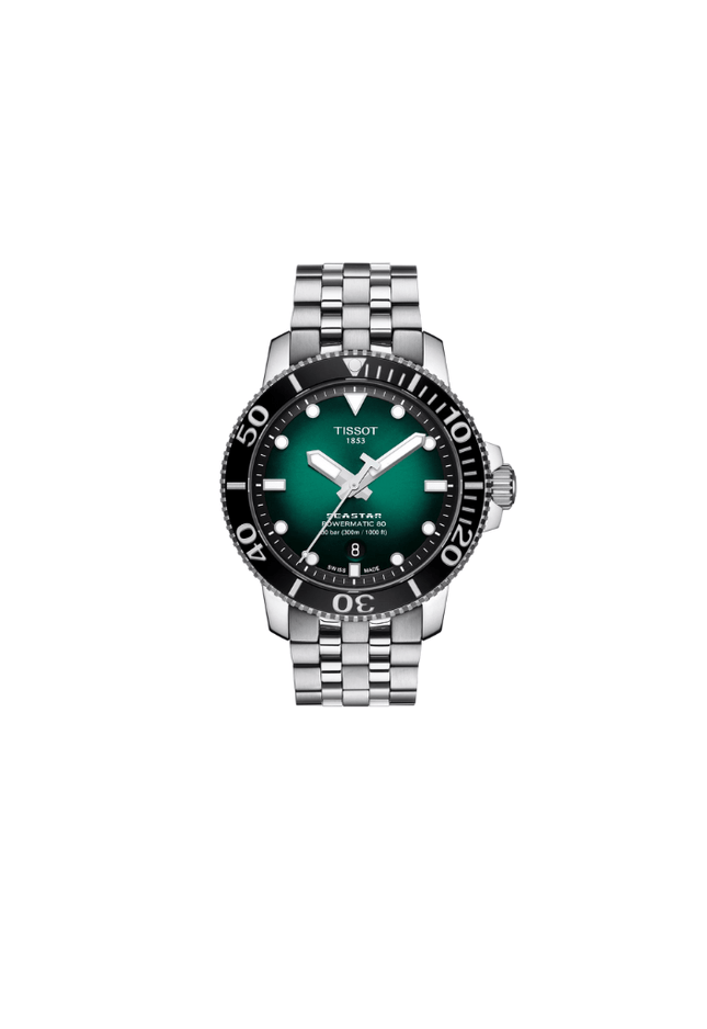 Tissot Seastar 1000 Powermatic 80 – Automatico Swiss Made, verde, 43mm – Cod. T120.407.11.091.01
