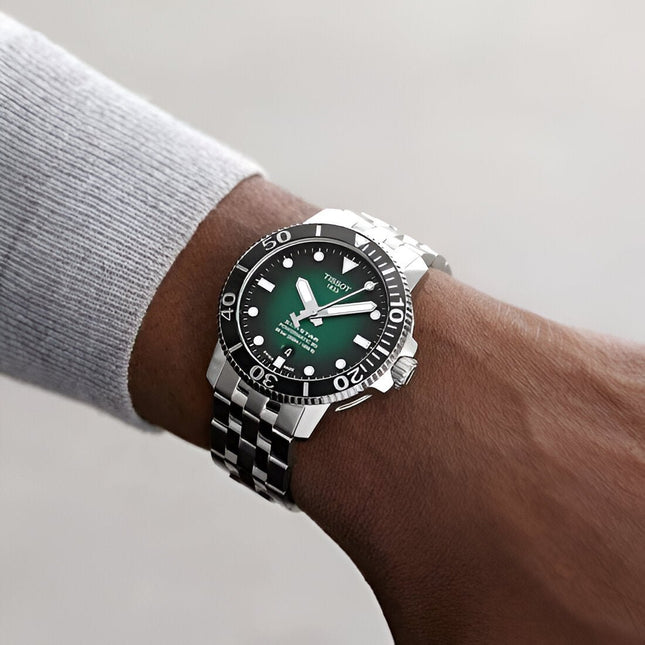 Tissot Seastar 1000 Powermatic 80 – Automatico Swiss Made, verde, 43mm – Cod. T120.407.11.091.01