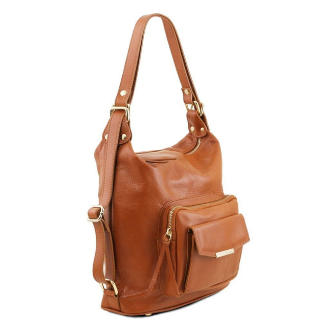 TL Bag - Leather 2 - in - 1 convertible backpack shoulder bag | TL141535