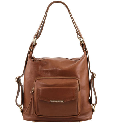 TL Bag - Leather 2 - in - 1 convertible backpack shoulder bag | TL141535