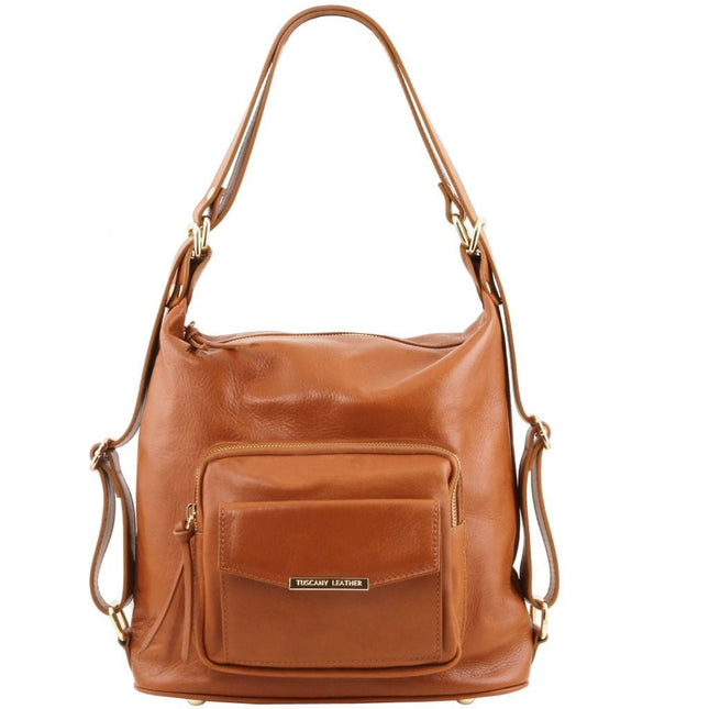 TL Bag - Leather 2 - in - 1 convertible backpack shoulder bag | TL141535