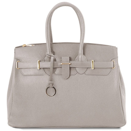 TL Bag - Leather handbag with golden hardware | TL141529
