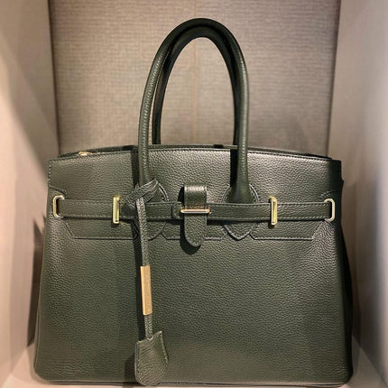 TL Bag - Leather handbag with golden hardware | TL141529