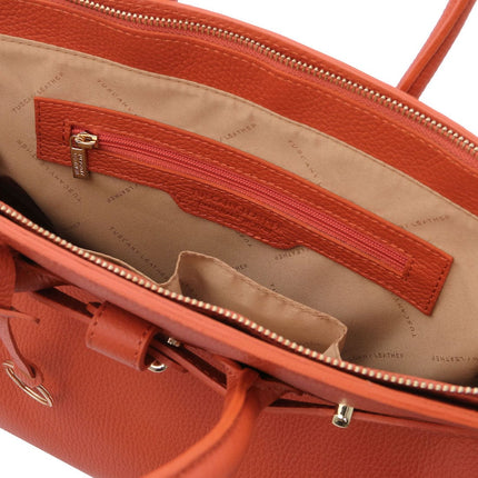 TL Bag - Leather handbag with golden hardware | TL141529