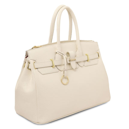 TL Bag - Leather handbag with golden hardware | TL141529