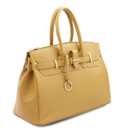 TL Bag - Leather handbag with golden hardware | TL141529