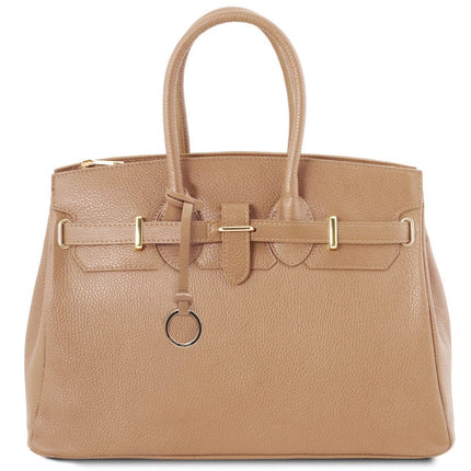 TL Bag - Leather handbag with golden hardware | TL141529