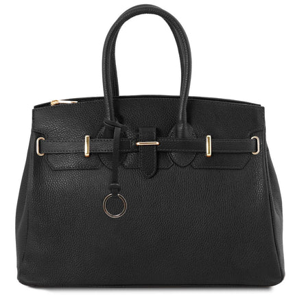 TL Bag - Leather handbag with golden hardware | TL141529