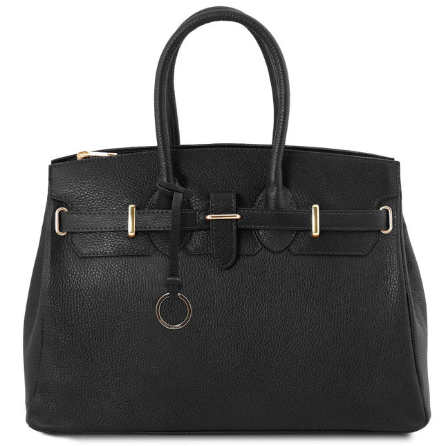 TL Bag - Leather handbag with golden hardware | TL141529