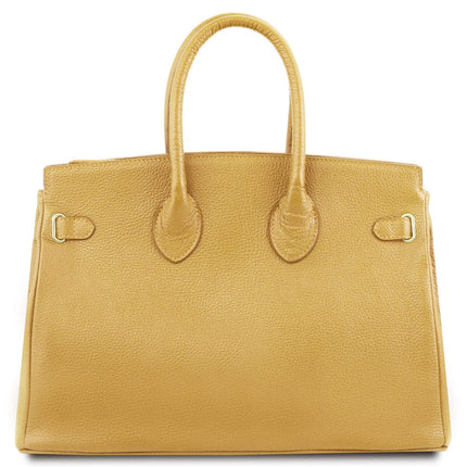 TL Bag - Leather handbag with golden hardware | TL141529