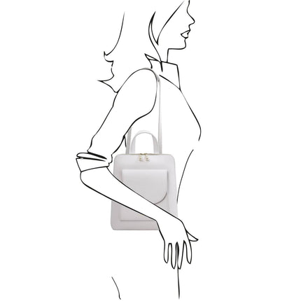 TL Bag - Small Convertible Leather Backpack For Women | TL142092