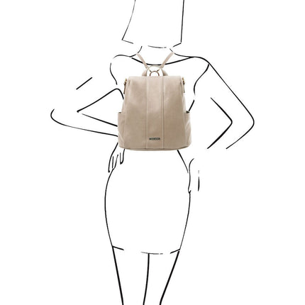 TL Bag - Soft leather backpack - convertible 2 - in - 1 backpack shoulder bag | TL142138