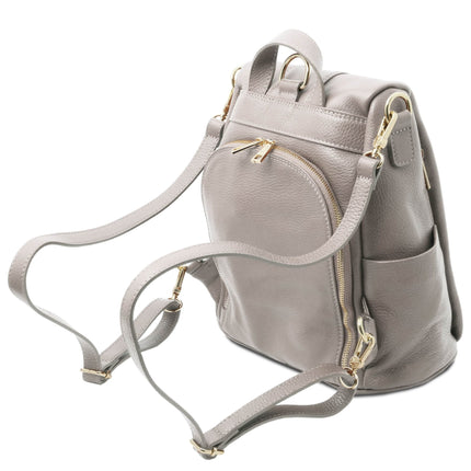 TL Bag - Soft leather backpack - convertible 2 - in - 1 backpack shoulder bag | TL142138