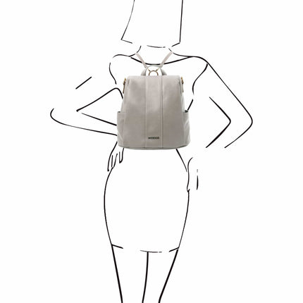 TL Bag - Soft leather backpack - convertible 2 - in - 1 backpack shoulder bag | TL142138