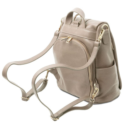 TL Bag - Soft leather backpack - convertible 2 - in - 1 backpack shoulder bag | TL142138