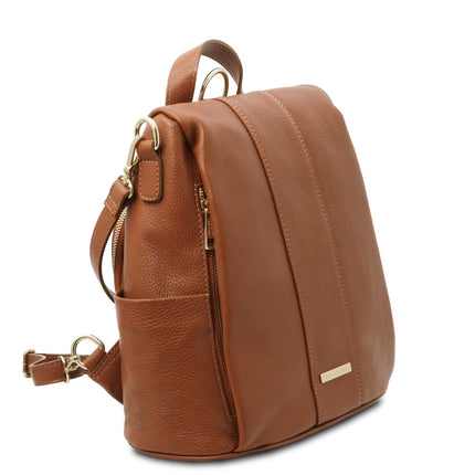 TL Bag - Soft leather backpack - convertible 2 - in - 1 backpack shoulder bag | TL142138