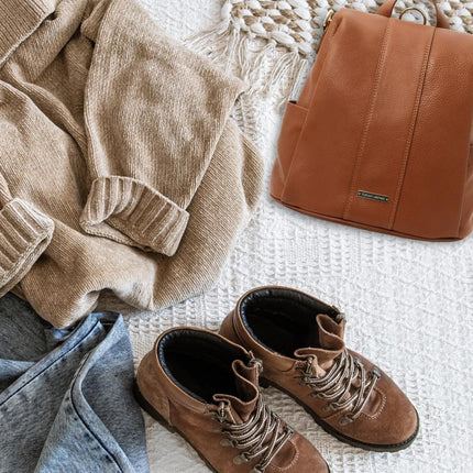 TL Bag - Soft leather backpack - convertible 2 - in - 1 backpack shoulder bag | TL142138