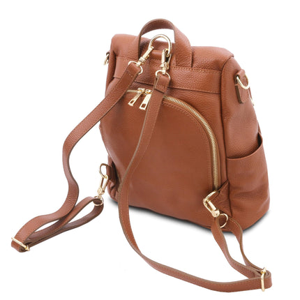 TL Bag - Soft leather backpack - convertible 2 - in - 1 backpack shoulder bag | TL142138