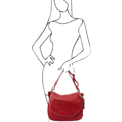 TL Bag - Soft leather shoulder bag with tassel detail | TL141110