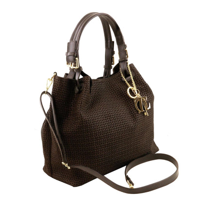TL KeyLuck - Woven printed leather shopping bag | TL141573