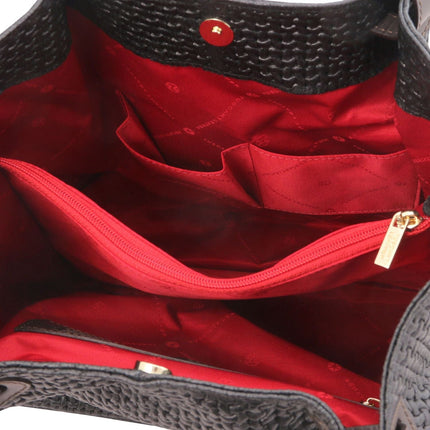 TL KeyLuck - Woven printed leather shopping bag | TL141573