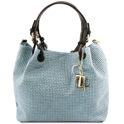 TL KeyLuck - Woven printed leather shopping bag | TL141573