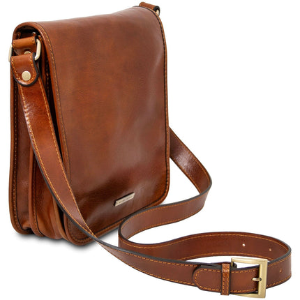 TL Messenger - Two compartment leather shoulder bag | TL141255