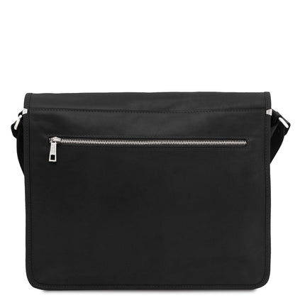 TL Messenger - Two compartment matte leather shoulder bag - Large size | TL142430