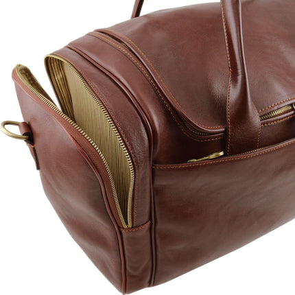 TL Voyager - Travel leather bag with side pockets | TL142141