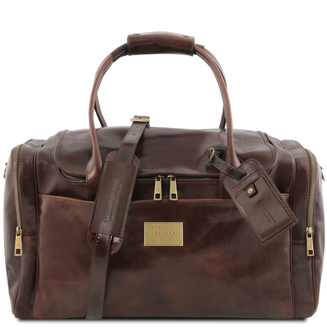 TL Voyager - Travel leather bag with side pockets | TL142141